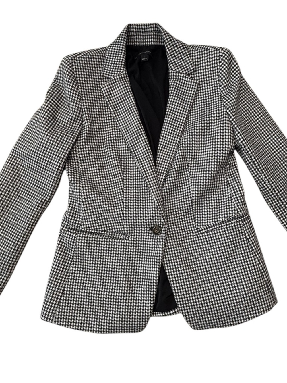 Ann Taylor Grey Suit Set Blazer 2 Skirt 6 Textured Work Office Chic